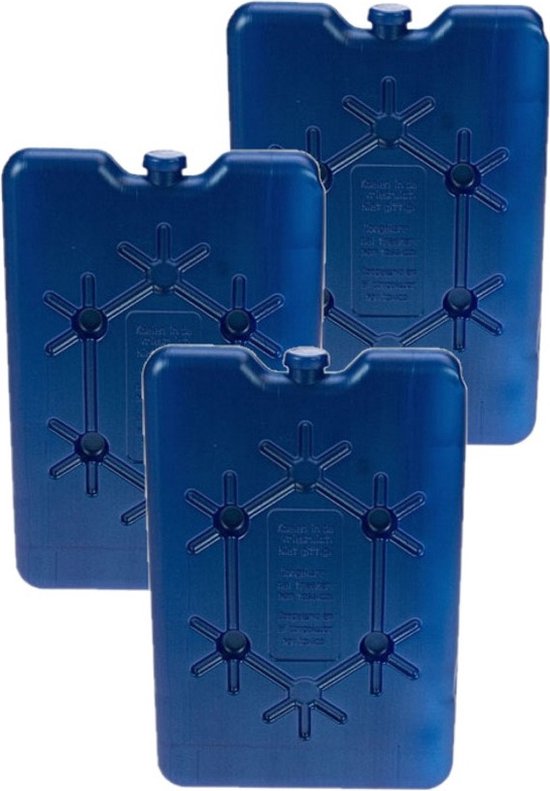 Pakket van 3x stuks platte koelelementen 200 gram 11 x 16 cm - Koelelementen voor koelboxen - Outdoor en kamperen van V-Part