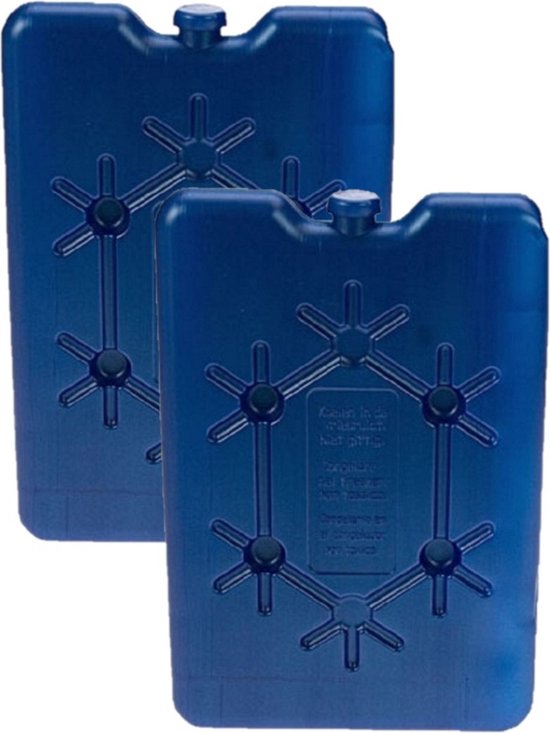 Pakket van 4x stuks platte koelelementen 200 gram 11 x 16 cm - Koelelementen voor koelboxen - Outdoor en kamperen van Outdorado