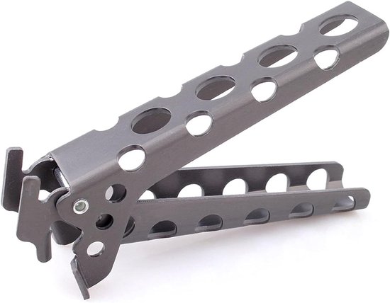 Pan Klem - Pot Houder - Kamperen Koken - Inklapbaar Handvat - 12.5 cm - Zilver