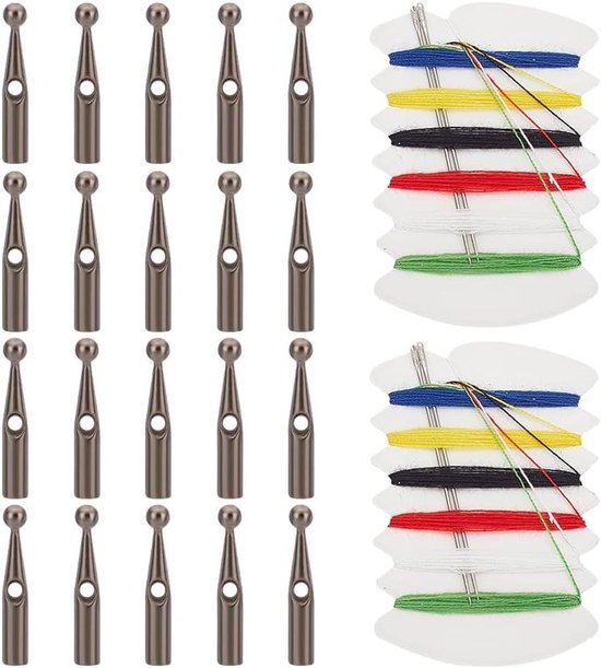 Paraplureparatie Onderdelen - Ribuiteinden - Paraplu Repareren - Met 2mm Gat - 18mm Lengte - Metaal van Merkloos
