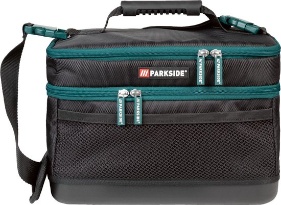 Parkside Lunchtas - Inhoud: 12 L - Kenmerk: met 2 vakken - Afmetingen: ca. 20 x 33 x 23 cm - Ideaal voor op kantoor, de camping, picknicks en barbecues - Met geïsoleerd compartiment om langer warm of koud te houden - Versterkte, waterdichte bodem van Parkside