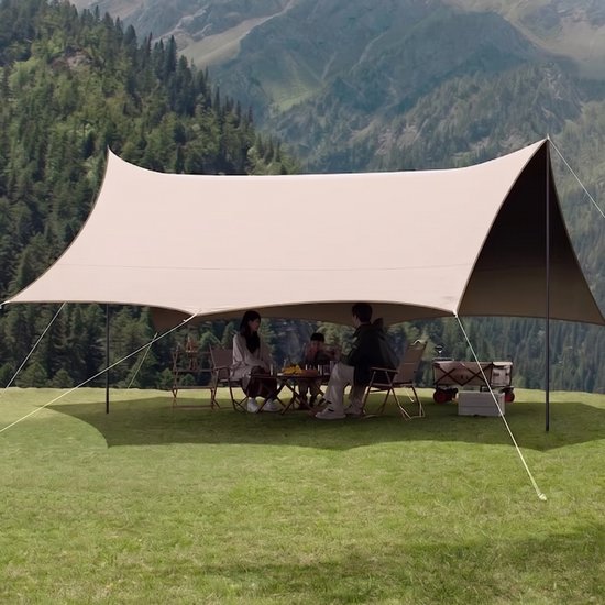 Partytent - Opvouwbaar - 550*450*260cm - 26㎡ - Paviljoen - Vouwtent - Met Draagtas - Strandtent met UPF50+ Zonwering voor Buiten -Handige Luifel voor Kamperen, Strand en Buitenactiviteiten