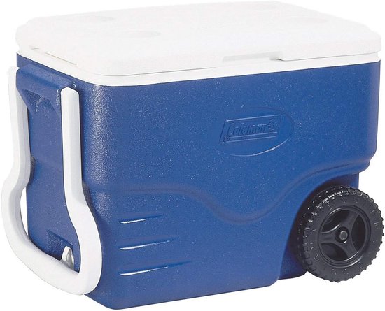 Passieve Koelbox 40 Qt - Mobiele Thermobox met Wielen - 37,5 L Inhoud van Campart Travel