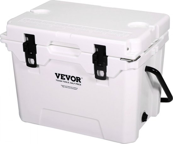 passieve koelbox ijsbox 27,53 L, geïsoleerde koelbox camping thermische box 20-25 blikjes, camping box koelkast met flesopener, isolatiekoelbox draagbaar, ijskistkoeler multifunctioneel van Merkloos