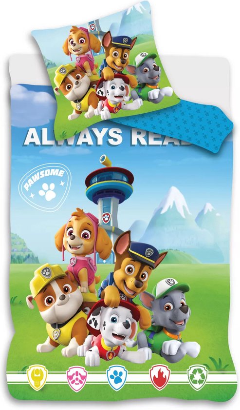 Paw Patrol Always Dekbedovertrek - Peuterdekbedovertrek - 100x135 CM - Kussensloop 40x60 CM van PAW Patrol