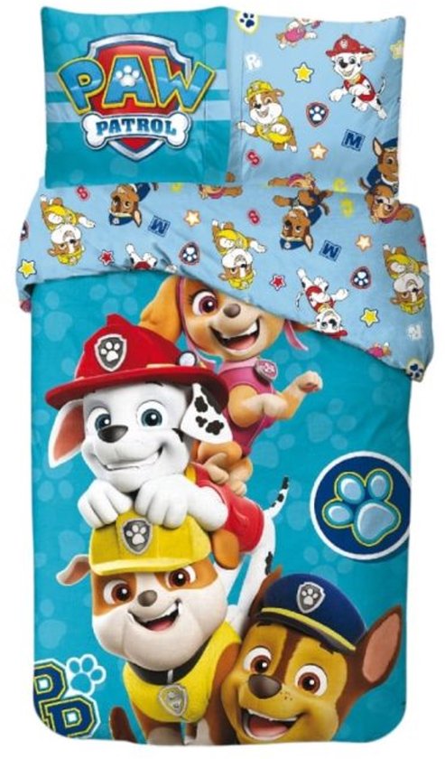 Paw Patrol - Dekbedovertrek - Eenpersoons - 140 x 200 cm. - Dekbed - 1-persoons van Merkloos