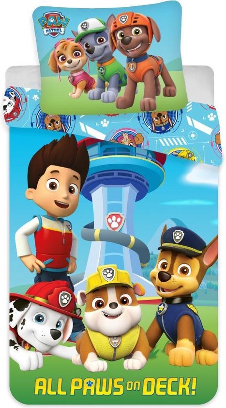 Paw Patrol peuterdekbedovertrek All Paws on Deck 100 x 135 cm Katoen van PAW Patrol
