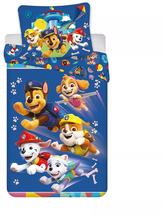 Paw Patrol peuterdekbedovertrek Brave 100 x 135 cm van Merkloos