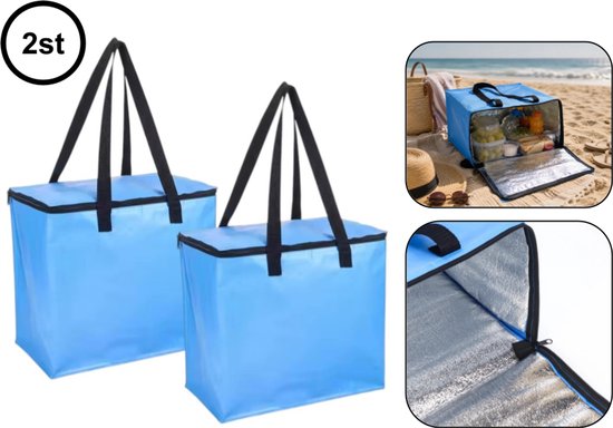 PD Koeltas - 2 stuks - 12 Liter – Compact, Ruim en houdt tot 8 uur koel