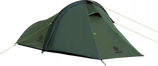 Peme Forest Koepeltent Tent voor 2 personen, Groen, 2 ingangen, lichtgewicht, waterdicht, snel opzetten, moskitiera, compact van Merkloos