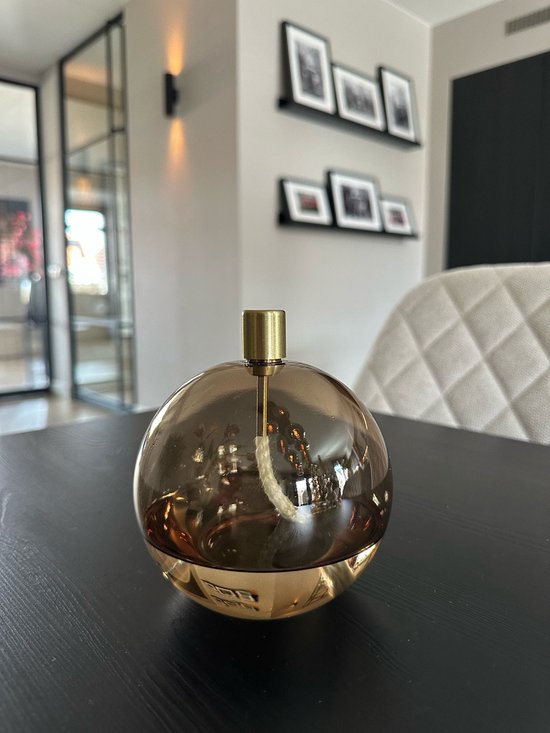 Peri Living - olielamp - bol - Champagne beige - olie - bolvorm - Peri Design - Small - S