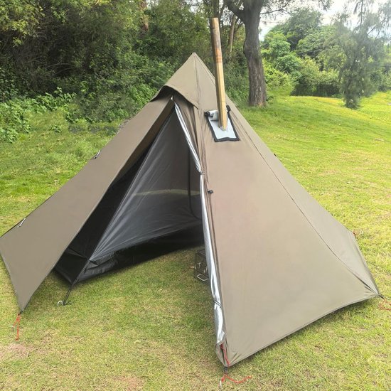 Personen Tent - Groen - 310 x 310 x 160 cm - Waterdichte Tipitent voor Outdoor Backpacken en Trekking