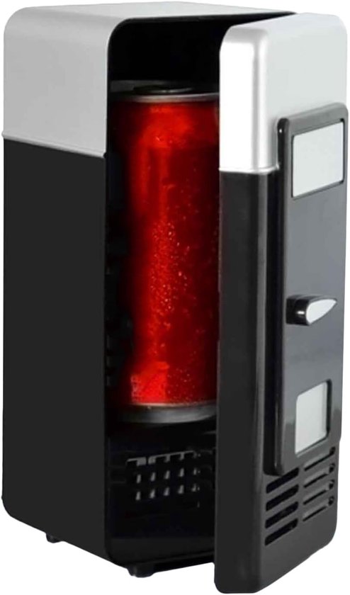Persoonlijke USB Koelkast - Mini Koelbox - Dranken Koelen - Stille Halfgeleiderkoeling - 1 Liter - Zwart