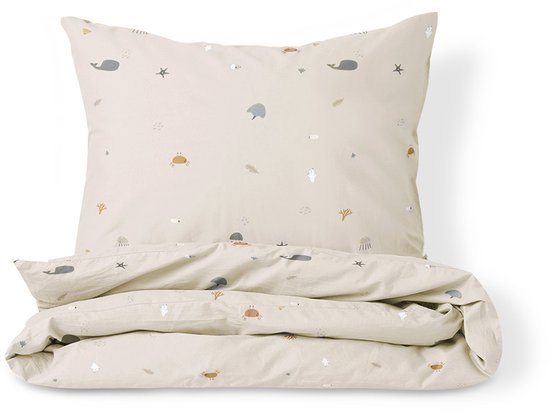 Petite Amélie Dekbedovertrekset – 120x150 cm – Biologisch Katoen – Sea Life van Merkloos