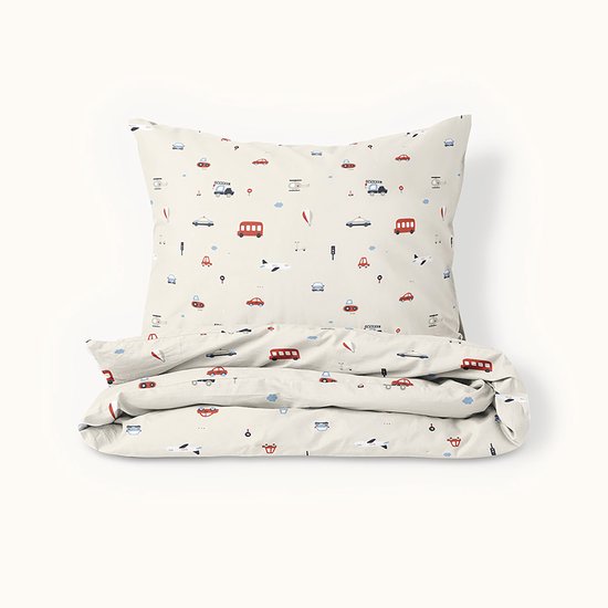 Petite Amélie Dekbedovertrekset - 120x150 cm - Flanel - Vehicles van Petite Amélie