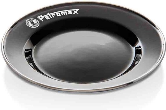 Petromax emaille bord zwart 26 cm - set van 2 van Petromax