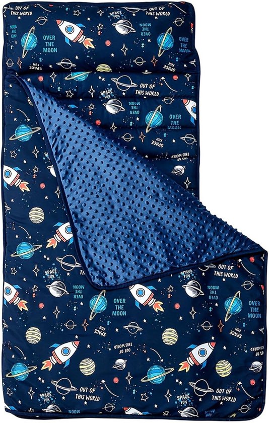 Peuter slaapmat - Kind dutjesmat - Comfortabel slapen - Anti-kick ontwerp - 106 x 50 cm - Blauw