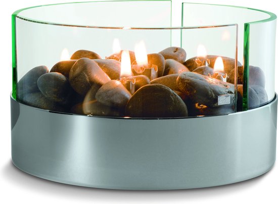 Philippi Burn Tafelhaard - Olielamp - Sfeerhaard - Glas - Staal van Philippi