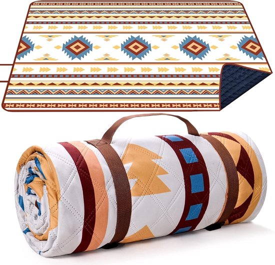 Picknickkleed 200x200cm – Waterdicht & Wasbaar – Grote Outdoor Picknickmat voor 4-8 Personen – Opvouwbaar & Draagbaar – Camping, Strand, Tuin van Merkloos