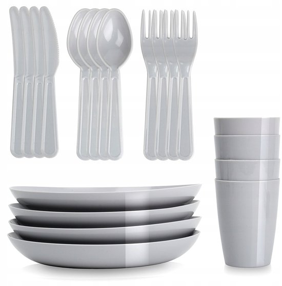 Picknickset voor 4 personen - Duurzaam en herbruikbaar servies