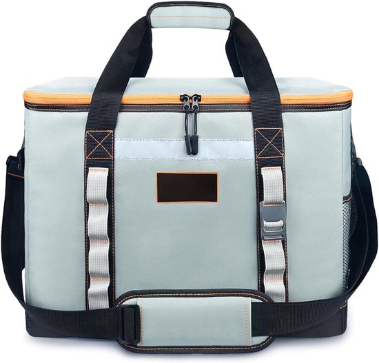 Picknicktas met Opener & Afneembare Schouderriem - Picknickmand - Lunchtas - Lunch Bag - Koeltas - Koelrugtas - Koelrugzak - Cooler Bag - Thermotas - Nylon - 48L - Grijs - van Imperatoris