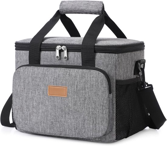 Picknicktas - Picknickmand - Lunchtas - Lunch Bag - Koeltas - Koelrugtas - Koelrugzak - Cooler Bag - Thermotas - 9L - Grijs - van Imperatoris van Merkloos