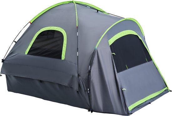 Pickup Truck Tent, Geschikt voor 1,5 tot 1,5 m Hoge Vrachtwagens voor Kamperen, Waterdicht PU2000 mm, Slaaptent voor 2-3 Personen met Dubbellaags Ontwerp Ramen van Vevor