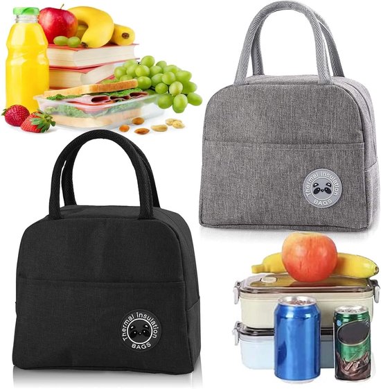 Picnic Bag - Vouwbare Geïsoleerde Tas - Thermo Tas voor Volwassenen - Studenten en Kinderen - Mini Koeltas voor Picknick - Set van 2 van Adoture