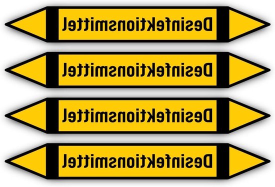 Pijpleiding Markering Stickers - Veiligheidslabels Gas - Industriële Veiligheid - Conform DIN 2403 - 300 x 45 mm - Wit