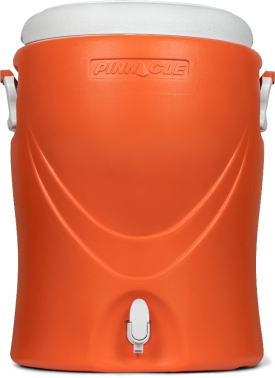 Pinnacle Platino 10 Gallon - Geïsoleerde Drankdispenser / Drankkoeler met kraantje - 40 Liter - Oranje van Pinnacle