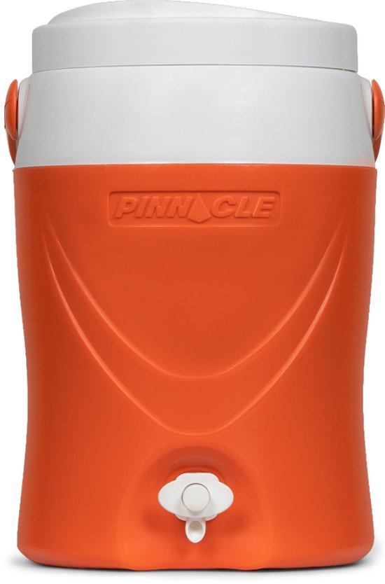 Pinnacle Platino 2 Gallon - Geïsoleerde Drankdispenser / Drankkoeler met kraantje - 8 Liter - Oranje van Pinnacle