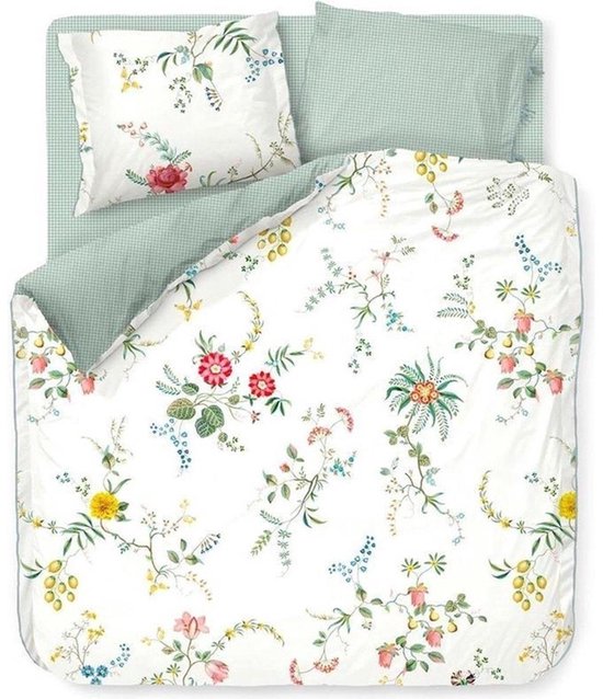 Pip Studio Fleur Grandeur dekbedovertrek - Eenpersoons - 140x200/220 - Wit van Merkloos