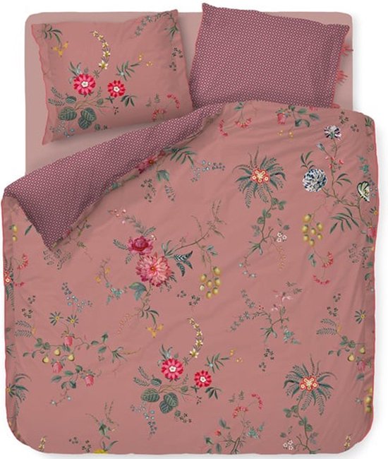 Pip Studio Fleur Grandeur dekbedovertrek - Lits-Jumeaux - 240x200/220 - Roze van Merkloos