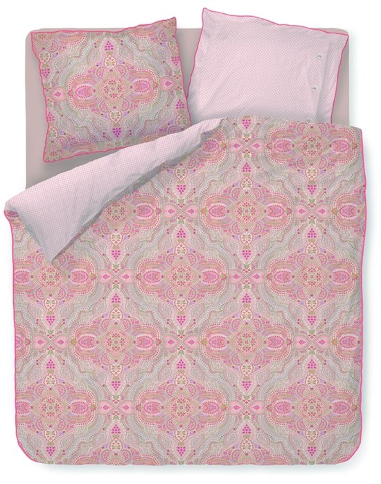 Pip Studio Moon Flower dekbedovertrek - Eenpersoons - 140 x 200/220 cm - Licht roze van Merkloos