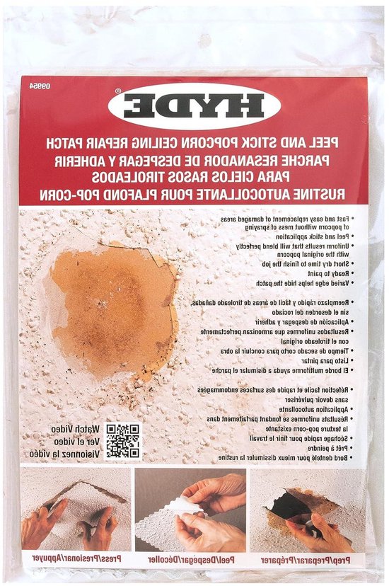 Plafond Reparatieset - Gipsplaat Patchkit - Plafond Herstellen - Peel-and-stick Applicatie - 235 x 1842 cm - Wit van Merkloos