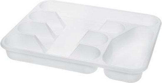 Plast Team - Bestekbak - 5-Vaks - 33x26x4 cm - Grijs