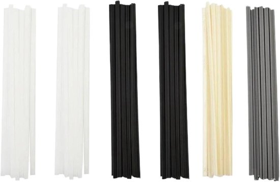 Plastic Lasstaven - Reparatiewaren Set - Kunststof Reparatie - Vier Materiaaltypes - 10 Stuks 20cm - Multicolor