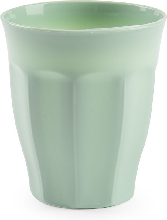 Plasticforte Camping Servies set - kunststof - mintgroen - 4x borden/4x drinkbekers/4x kommetjes - onbreekbaar van PlasticForte