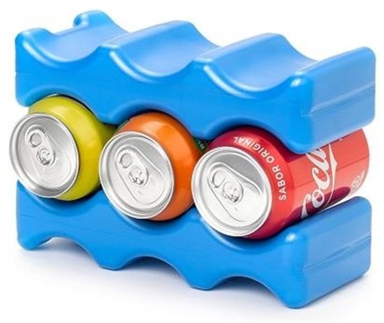 Plasticforte Koelelementen voor blikjes - 22 x 9 cm - 1x - blauw - blikken koelelement van Merkloos