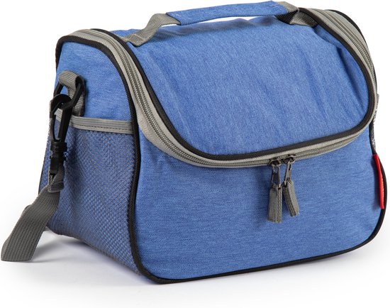 PlasticForte Koeltas/lunchtas Callela - blauw - 6.5 liter - 17 x 26 x 20 cm - strand - lunchtas van PlasticForte