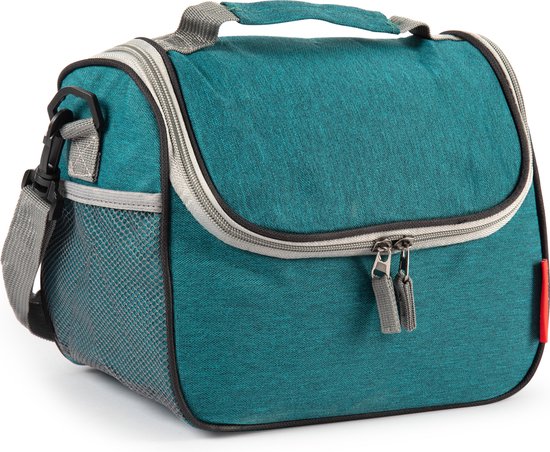 Plasticforte Koeltas/lunchtas Callela - groen - 6.5 liter - 17 x 26 x 20 cm - strand - lunchtas van Plasticforte