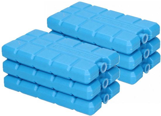 Plasticforte platte koelelementen - 6x stuks - 200 gram - voor koelbox en koeltassen - blauw - kunststof
