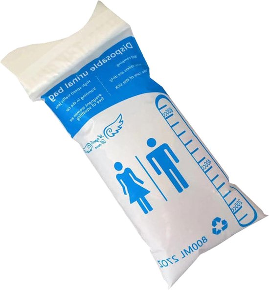 Plaszakken - Urinoirzakken - Reizen en Camping - Unisex en Lekvrij - 800 ml - Transparant