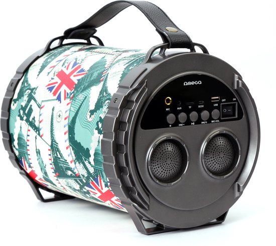 Platinet OG73P BAZOOKA Bluetooth V2.1 Luidspreker - 20W - Draadloos - Karaoke functie - Zwart van Platinet