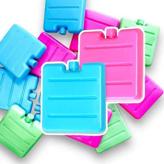 Platte koelelementen Broodtrommel Lunchbox Mini-Koelelementen Koeltas Koelaccu Set van 2 Platte koelelementen van Welltin