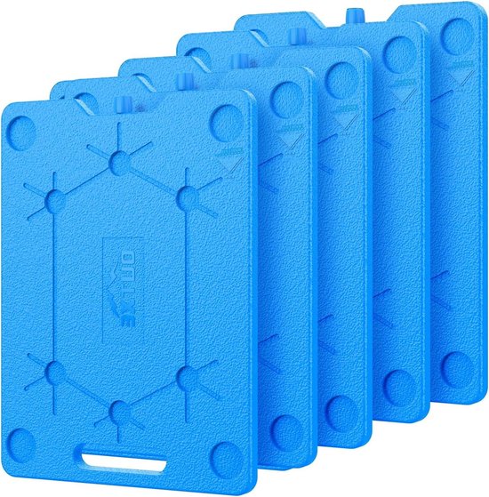 Platte koelelementen Ijspakketten 5-pack groot 10 x 13 inch ruimtebesparend herbruikbaar-langdurige koude-voedsel vers houden Platte koelelementen van The Coldest Water
