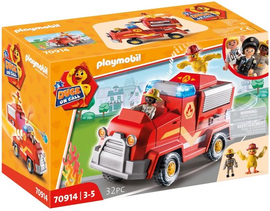 PLAYMOBIL Duck On Call - Brandweerwagen - 70914 van Playmobil