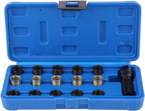 Plug Thread Repair Tool,16stks 14mm x 1.25 Plug Thread Repair Tool Kit Made Steel M16 Tap A Aangeboden Draagbare Draagtas