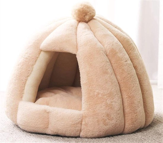 Pluizig Iglo Bed voor Katten - Warm en Comfortabel Huis