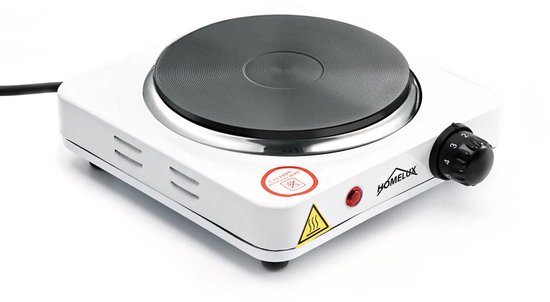 Pluto® - HOMELUX - Elektrische kookplaat - Warmhoudplaat - draagbaar -1500W - camping - Wit van Merkloos